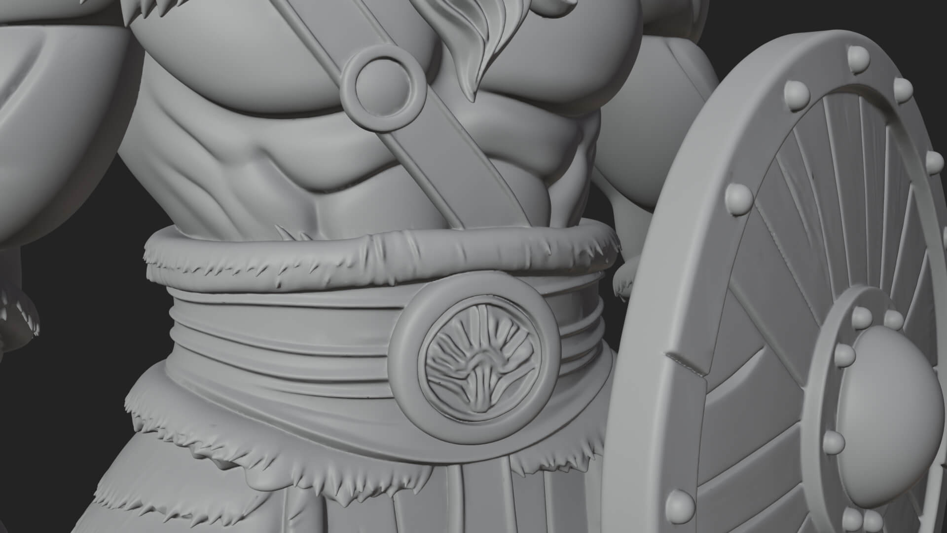 Viking Warrior Statue Design 7 3D Print Model 3D Model