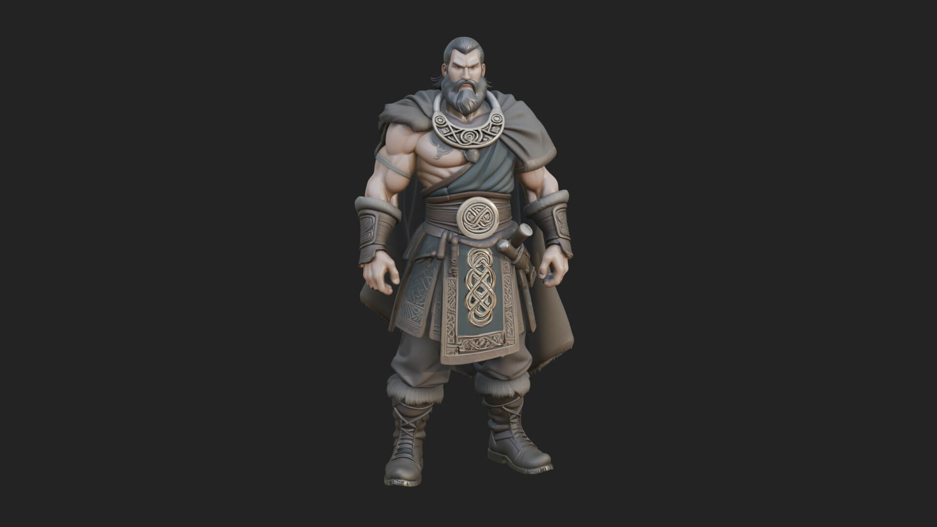 Viking Warrior Statue Design 8 3D Print Model 3D Model