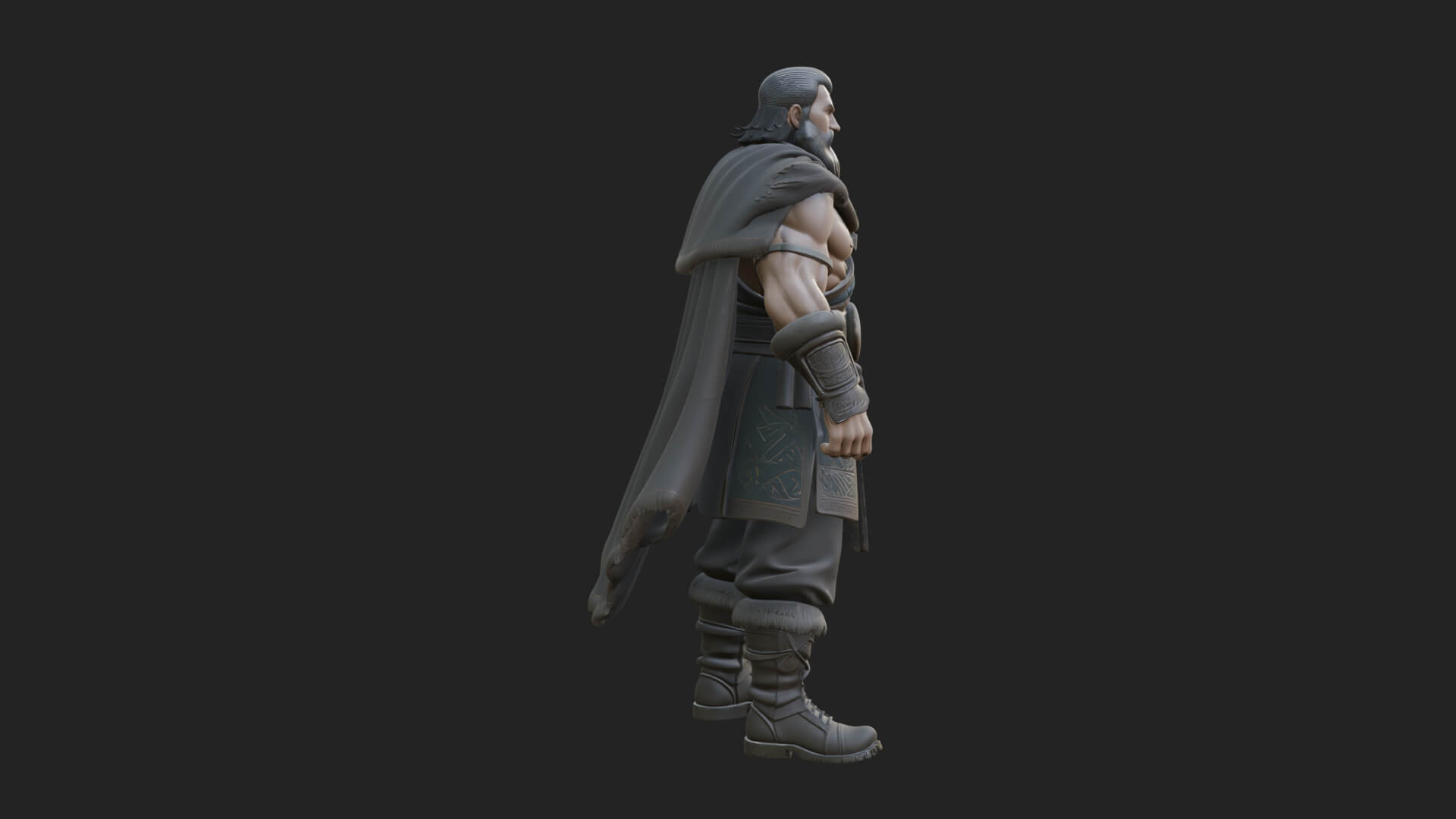 Viking Warrior Statue Design 8 3D Print Model 3D Model
