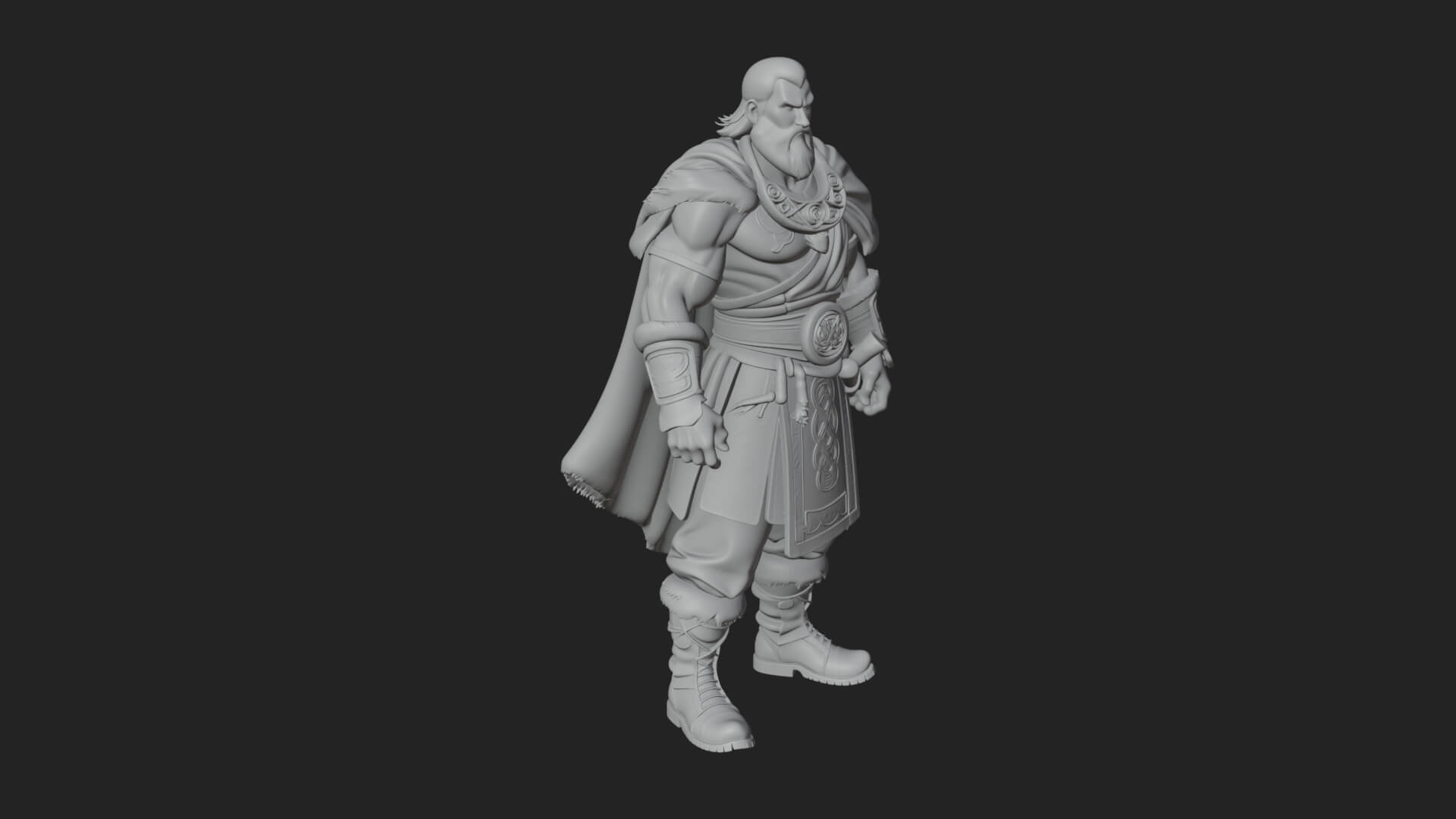 Viking Warrior Statue Design 8 3D Print Model 3D Model