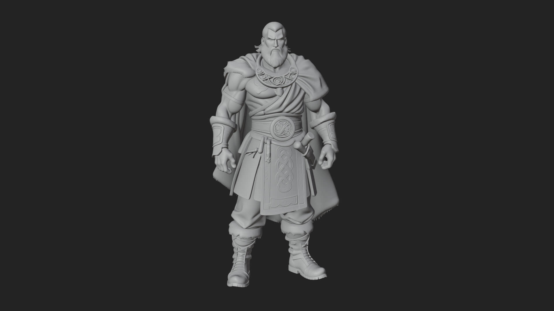 Viking Warrior Statue Design 8 3D Print Model 3D Model