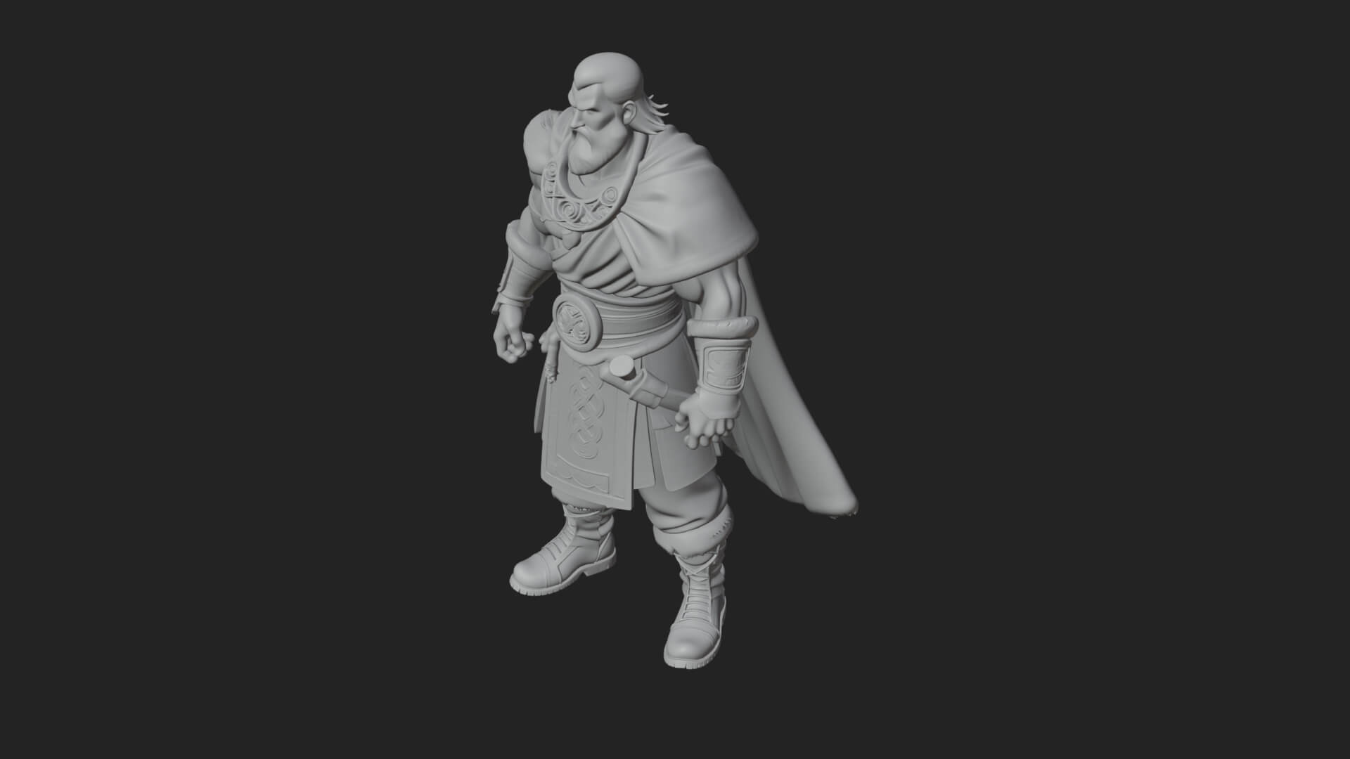 Viking Warrior Statue Design 8 3D Print Model 3D Model