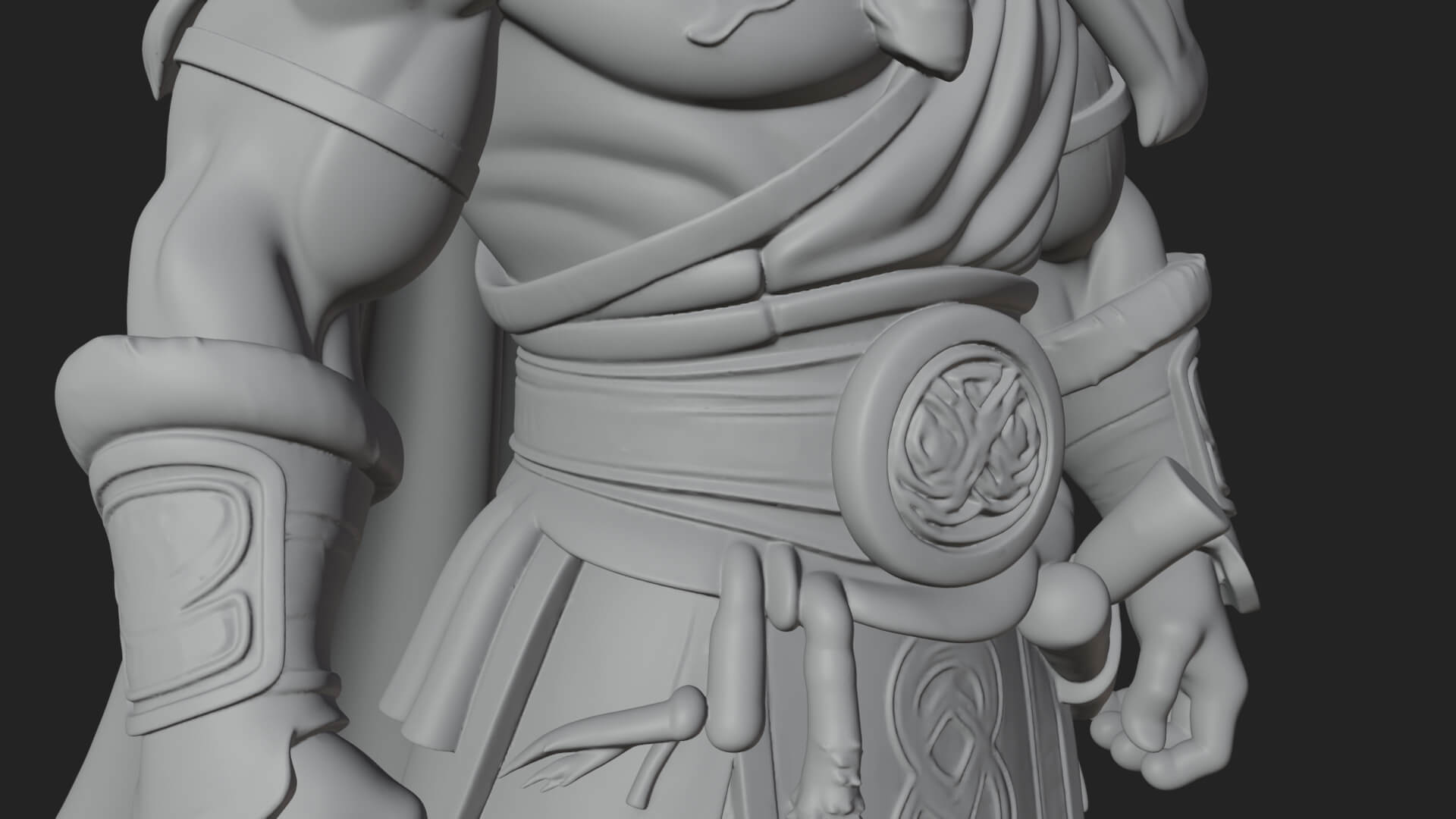 Viking Warrior Statue Design 8 3D Print Model 3D Model