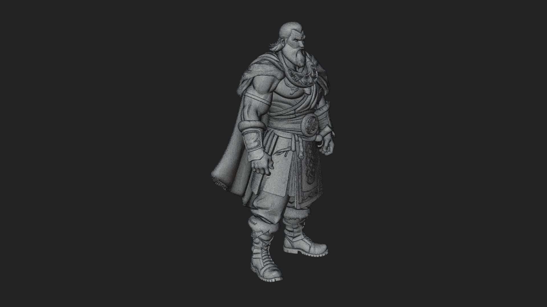 Viking Warrior Statue Design 8 3D Print Model 3D Model