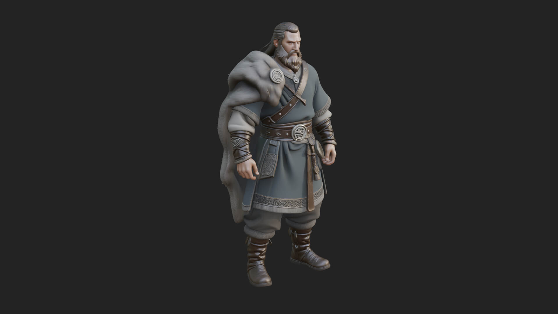 Viking Warrior Statue Design 9 3D Print Model 3D Model