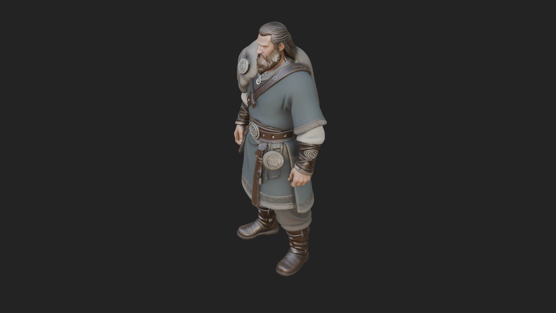 Viking Warrior Statue Design 9 3D Print Model 3D Model