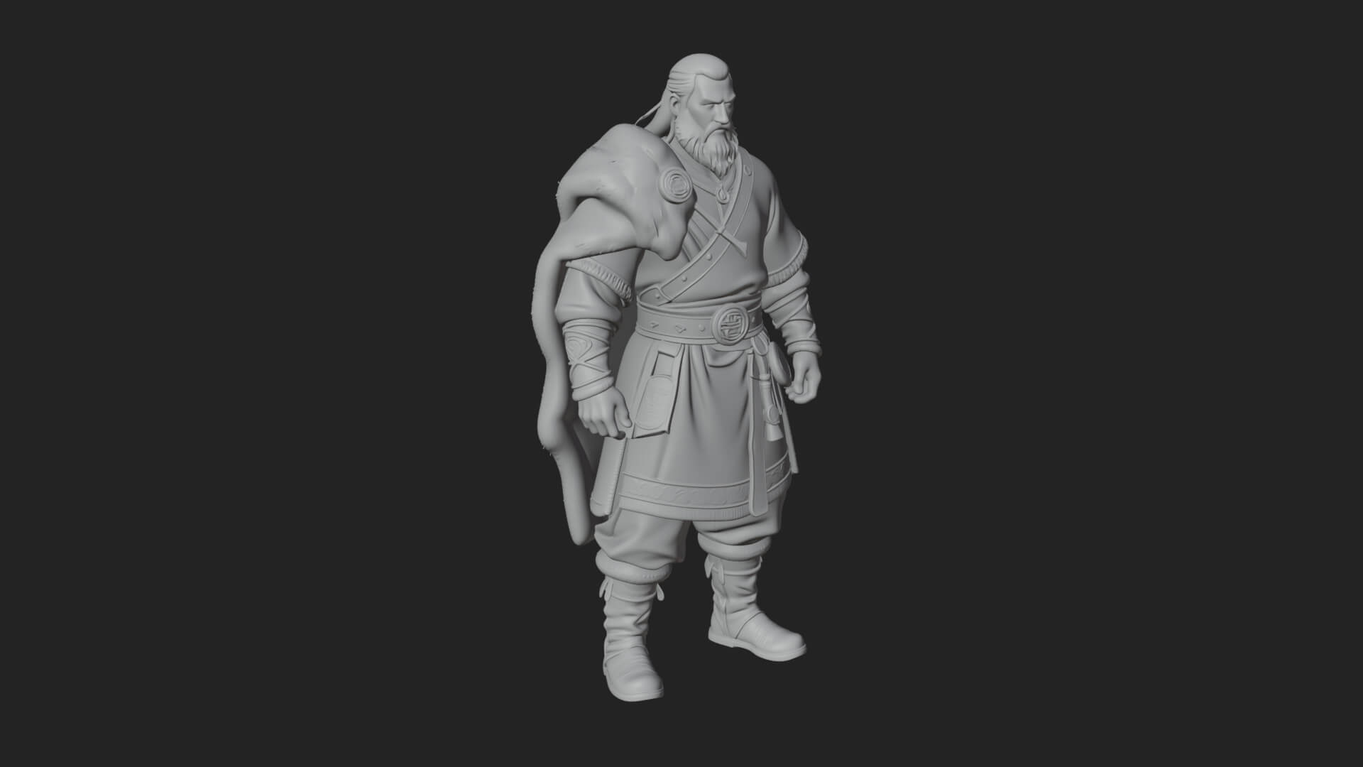 Viking Warrior Statue Design 9 3D Print Model 3D Model