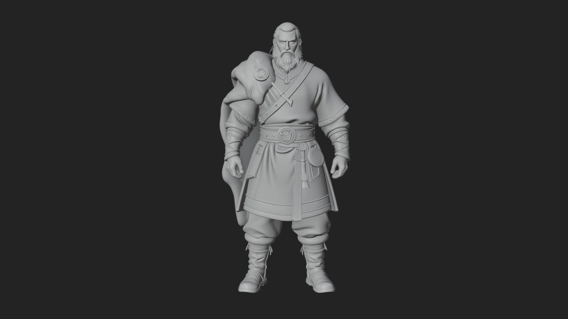 Viking Warrior Statue Design 9 3D Print Model 3D Model