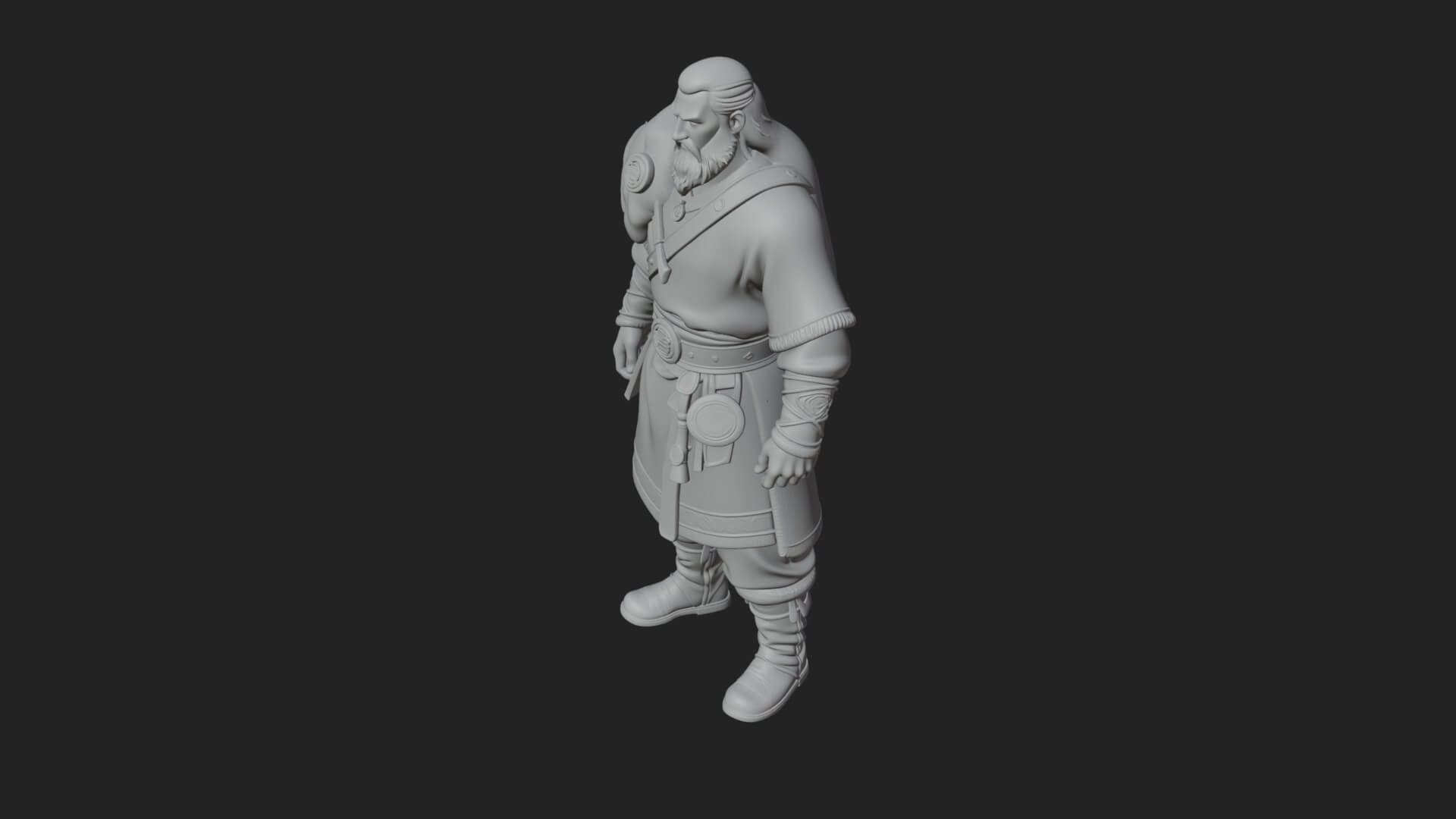 Viking Warrior Statue Design 9 3D Print Model 3D Model