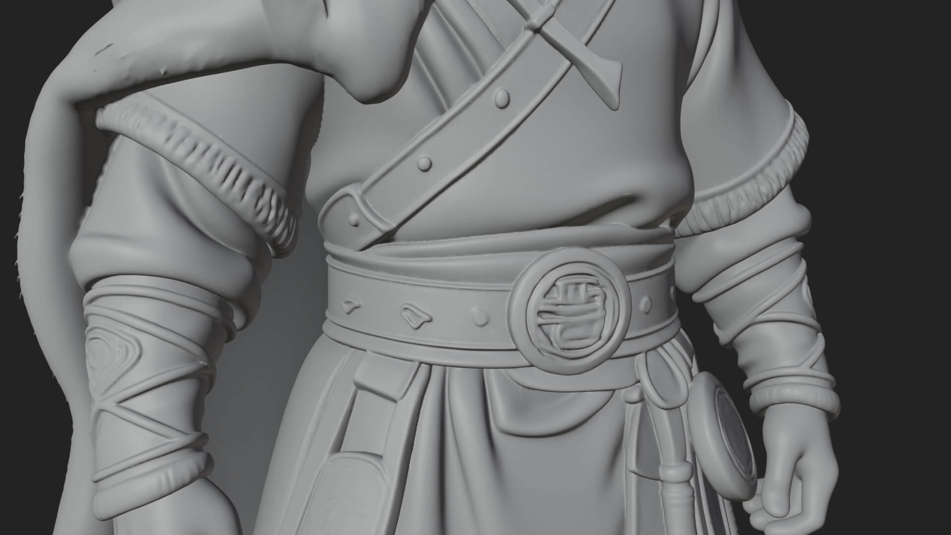 Viking Warrior Statue Design 9 3D Print Model 3D Model
