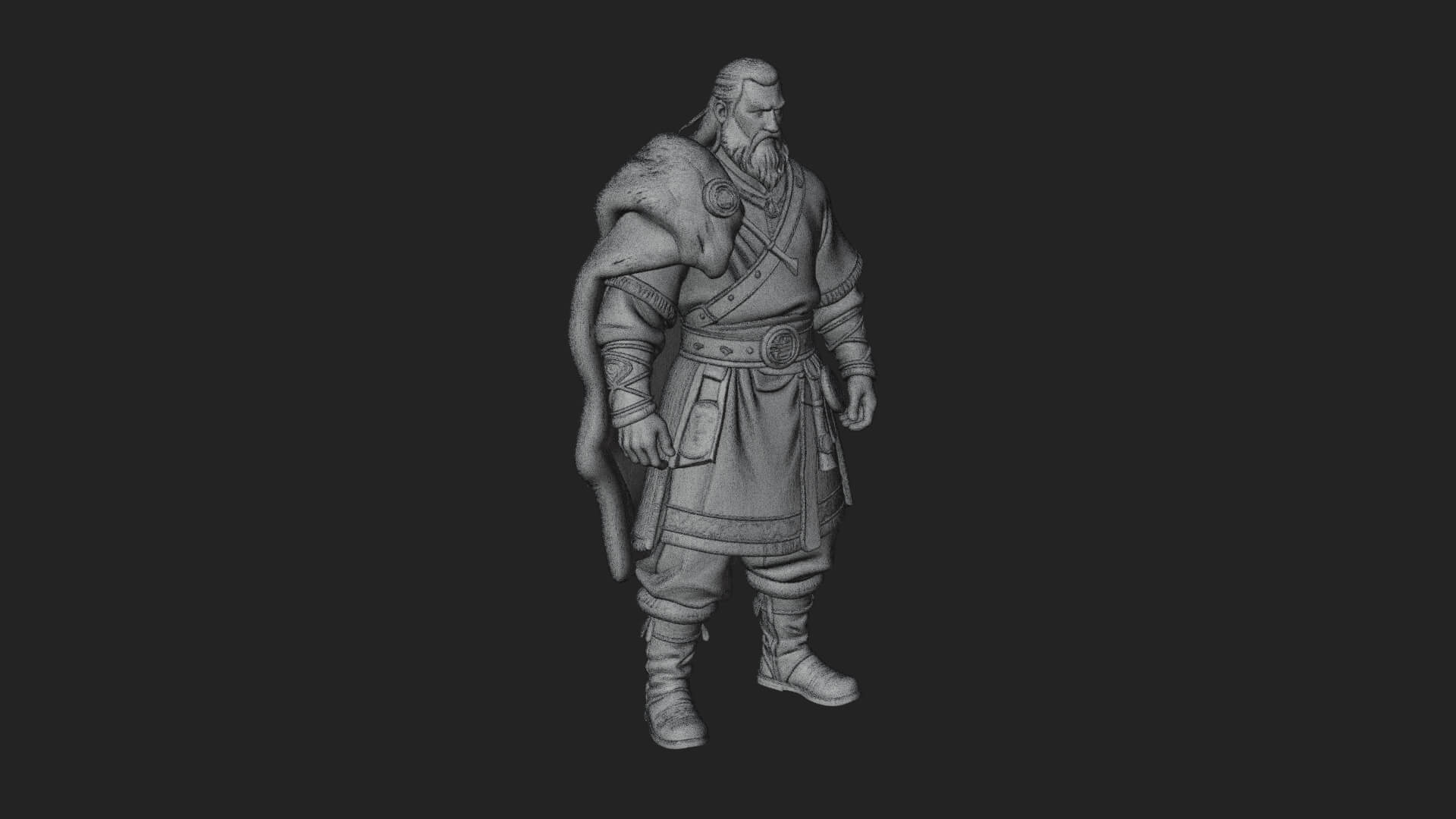 Viking Warrior Statue Design 9 3D Print Model 3D Model