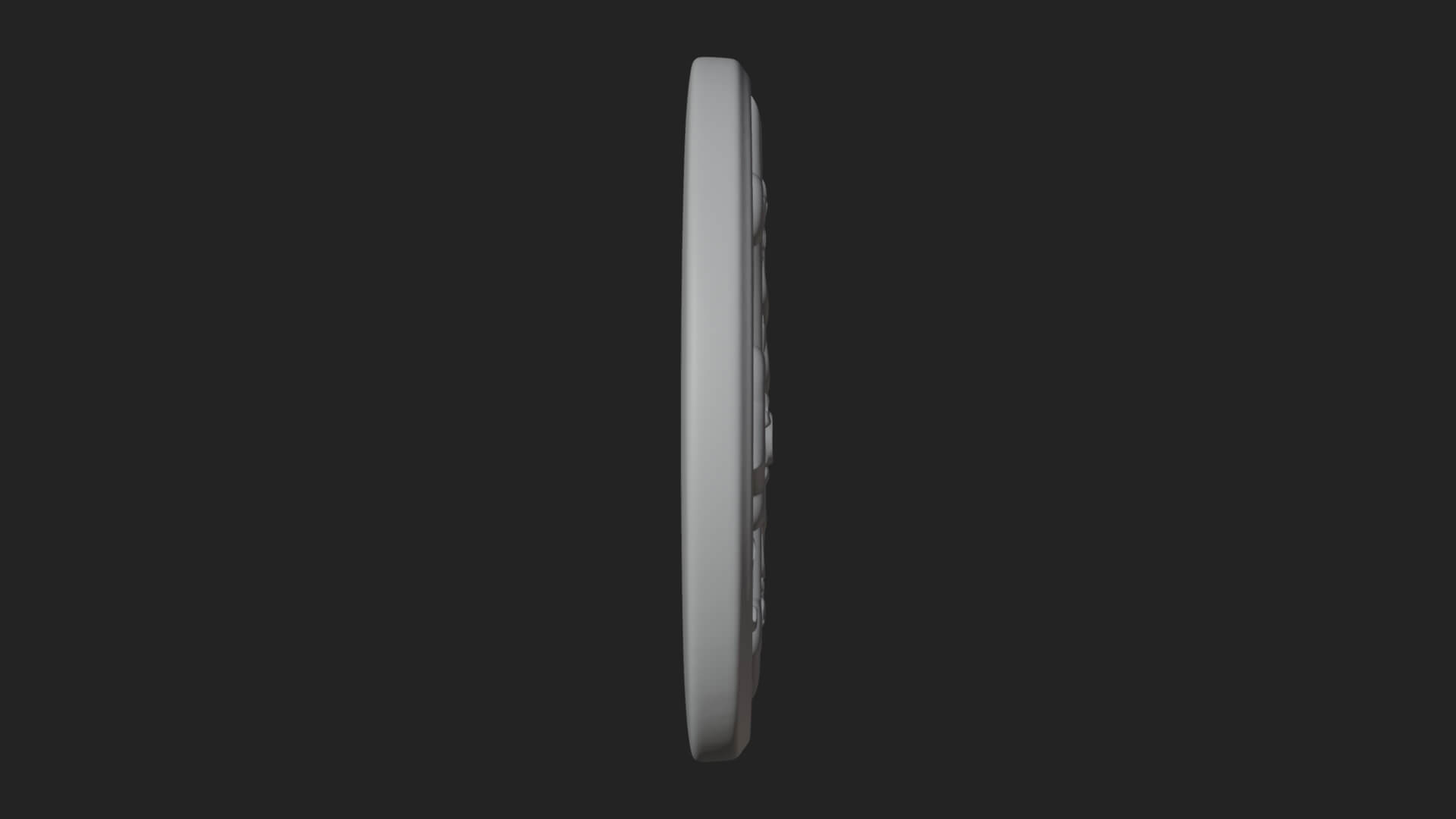 Vine Carved Cross Oval Plaque Design 1 3D Print Model 3D Model