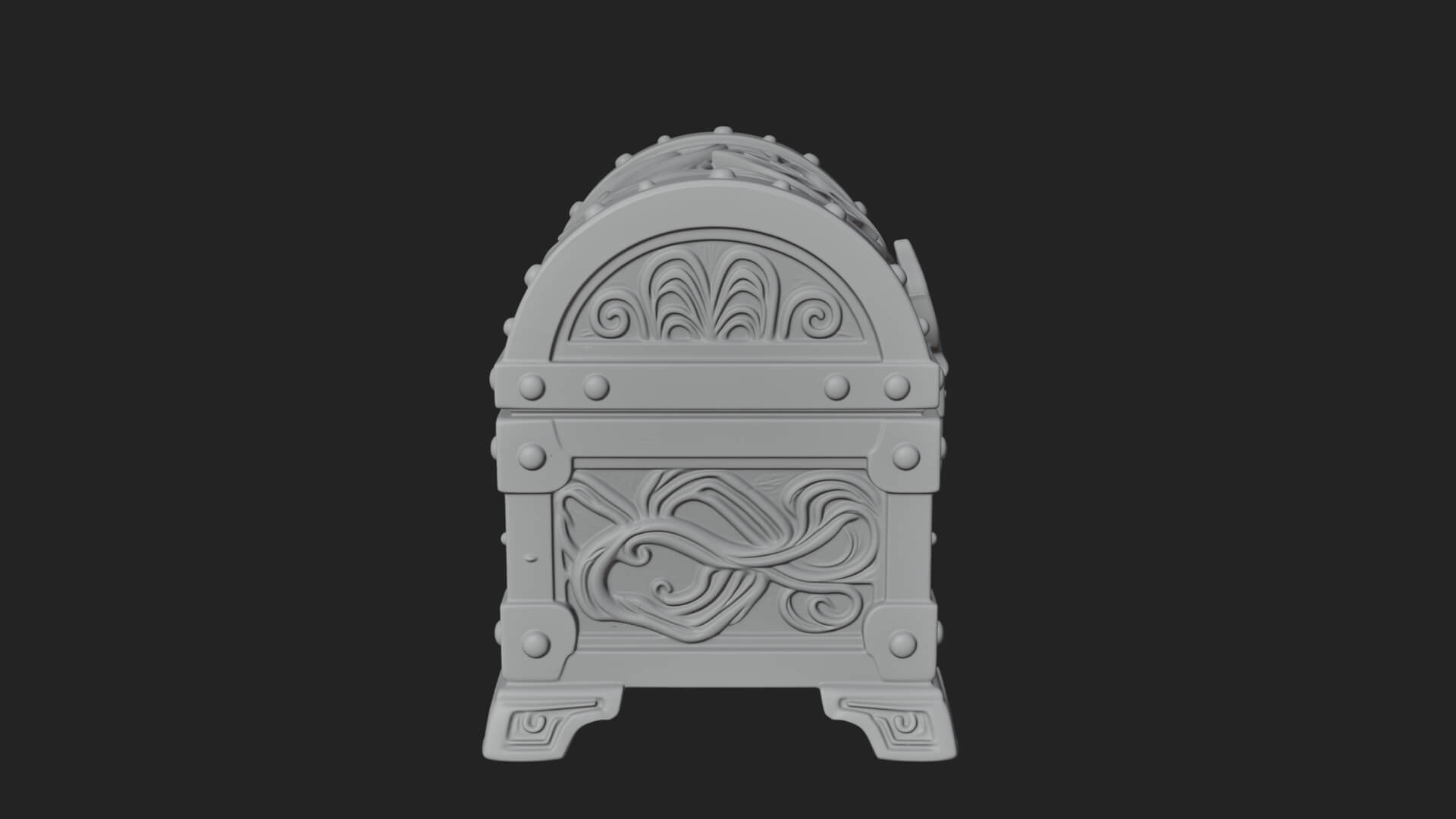 Vine Leaf Treasure Chest Model Design 2 3D Print Model 3D Model
