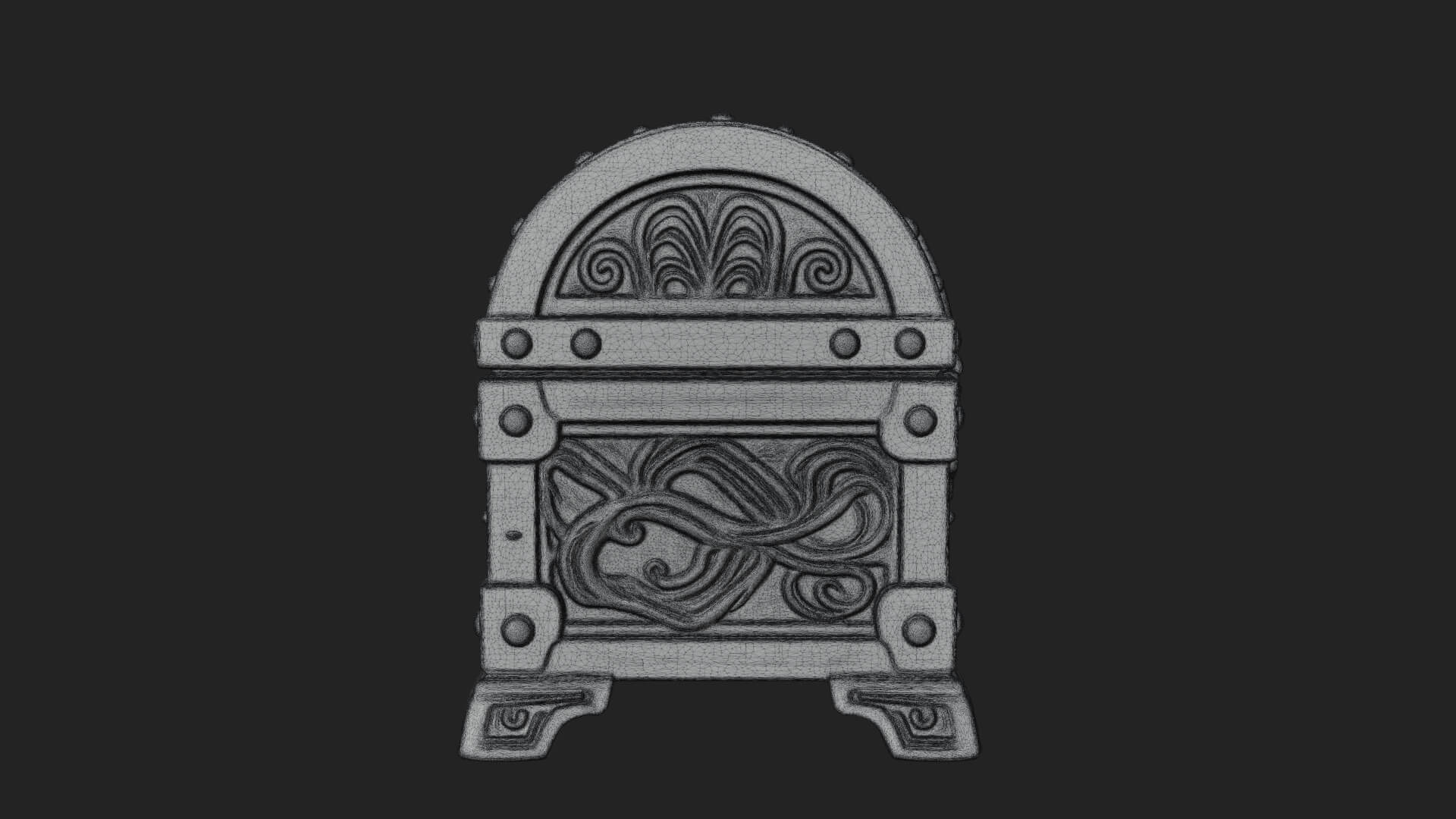 Vine Leaf Treasure Chest Model Design 2 3D Print Model 3D Model