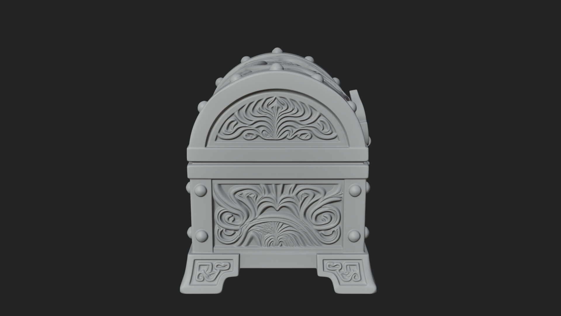 Vine Leaf Treasure Chest Model Design 3 3D Print Model 3D Model