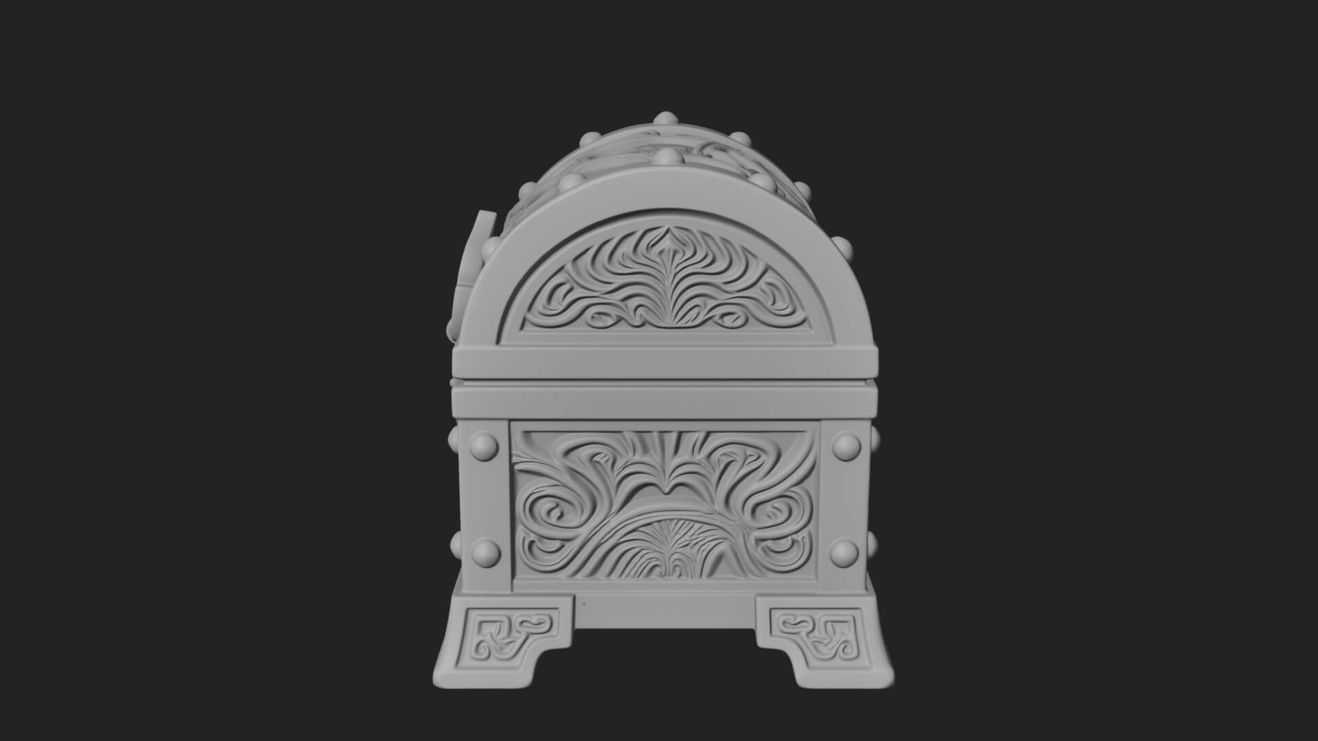 Vine Leaf Treasure Chest Model Design 3 3D Print Model 3D Model