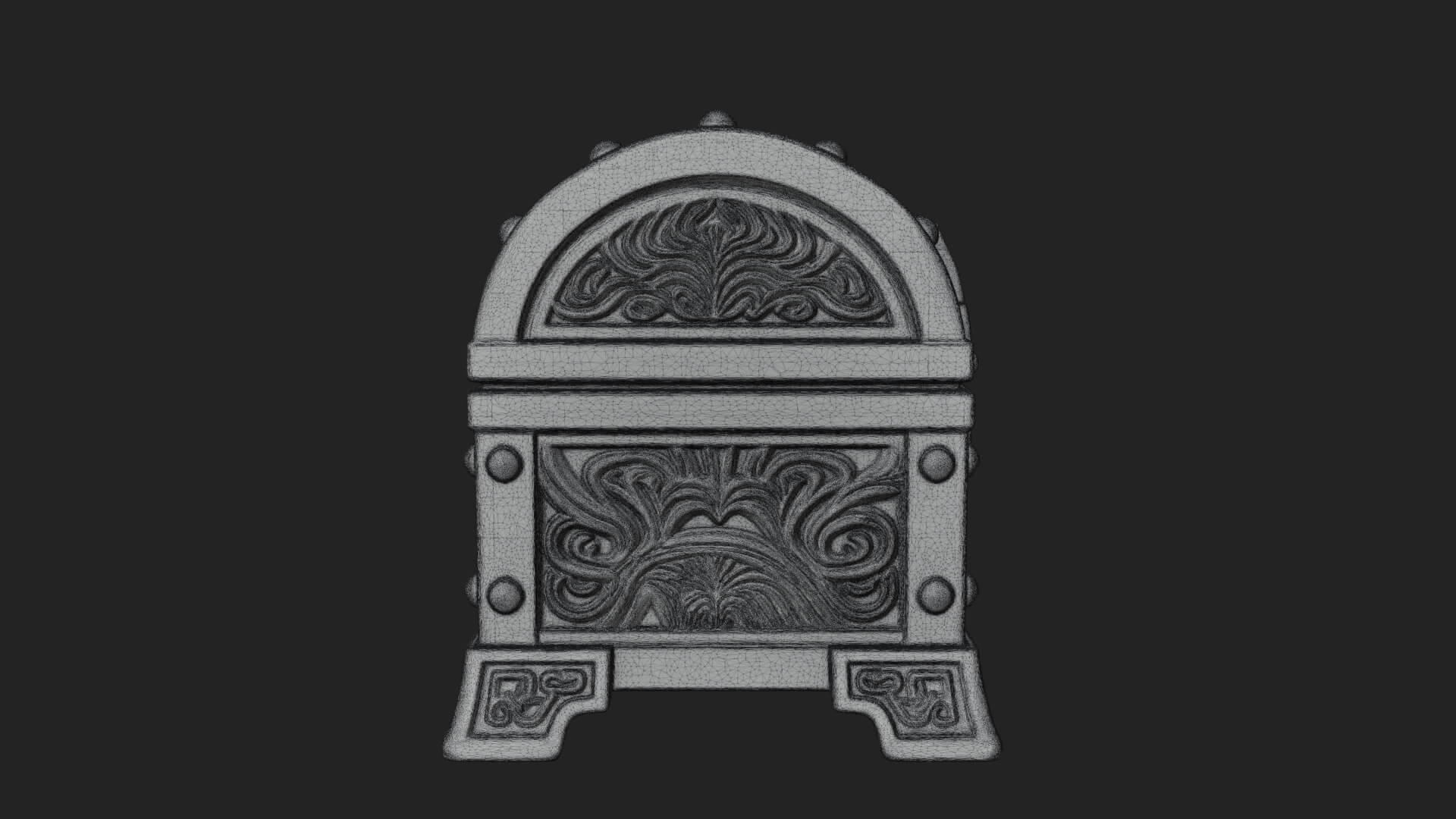 Vine Leaf Treasure Chest Model Design 3 3D Print Model 3D Model