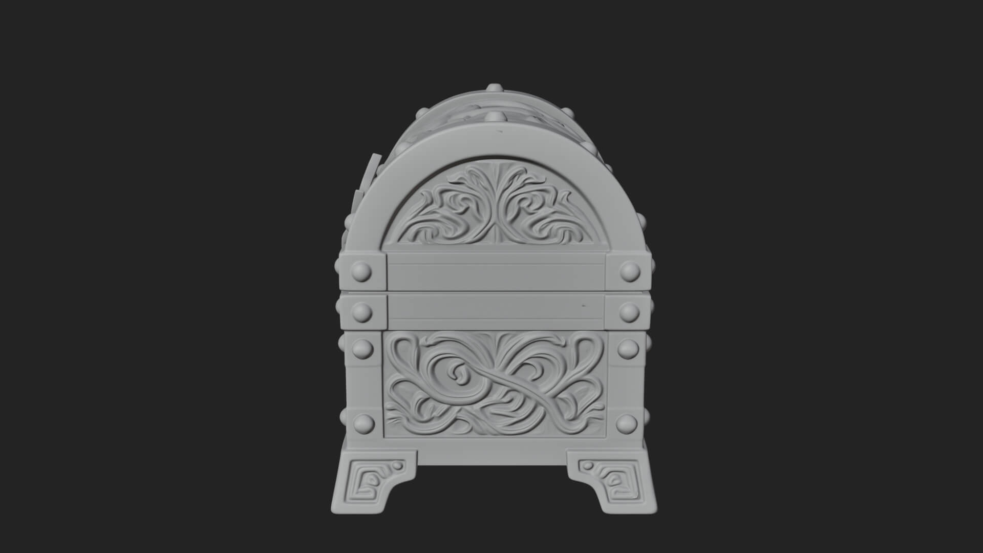 Vine Leaf Treasure Chest Model Design 4 3D Print Model 3D Model
