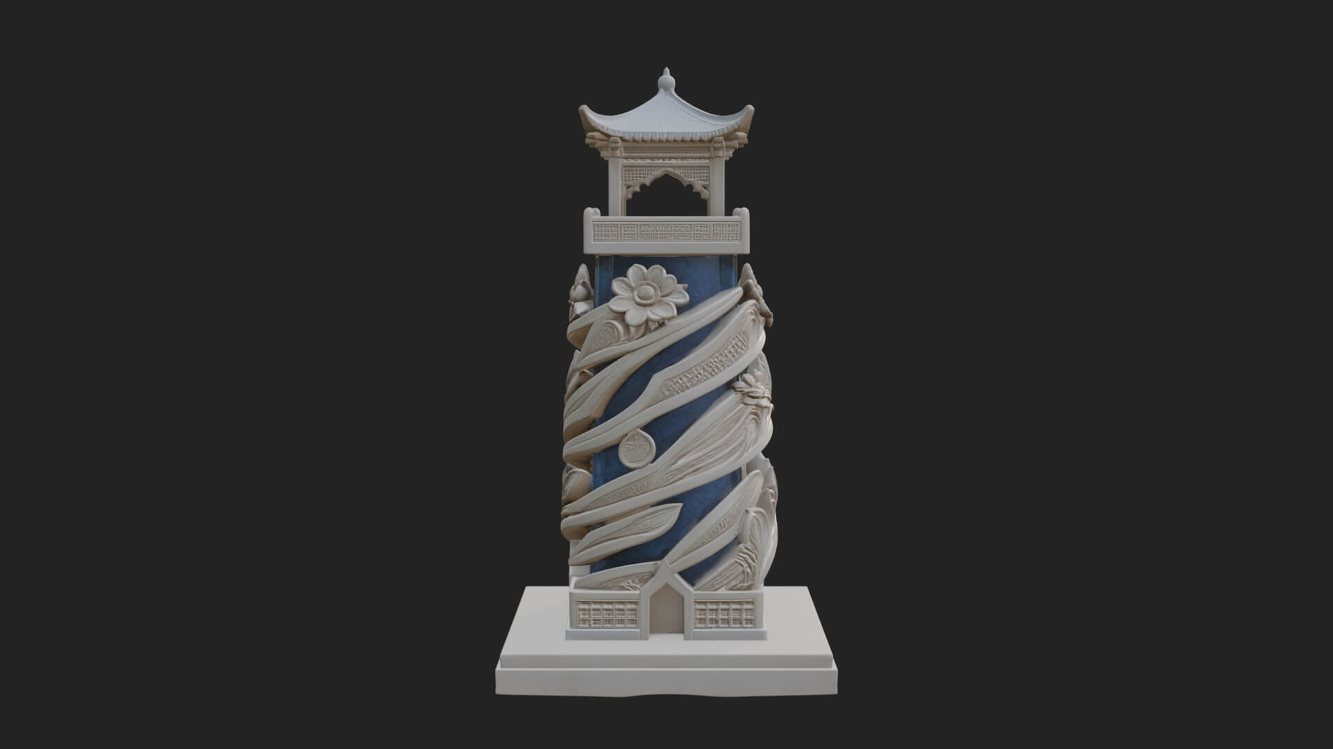 Vine Spiral Pillar Tower Design 3 3D Print Model 3D Model