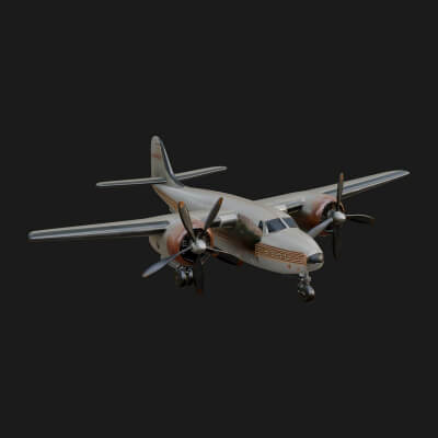 Vintage Airliner Plane Model Design 13 3D Print Model