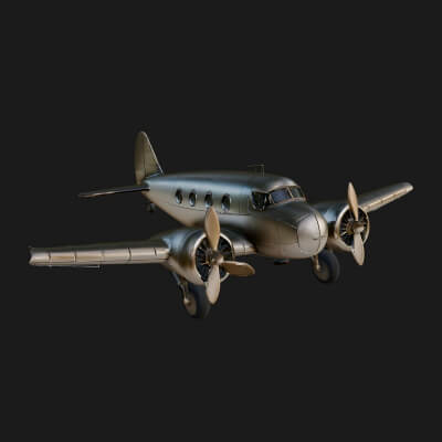 Vintage Airliner Plane Model Design 14 3D Print Model