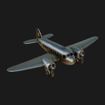 Vintage Airliner Plane Model Design 7 3D Print Model