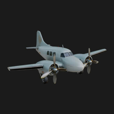 Vintage Airliner Plane Model Design 8 3D Print Model