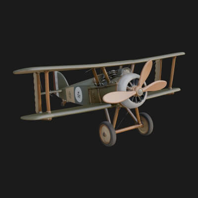 Vintage Biplane Model Design 12 3D Print Model