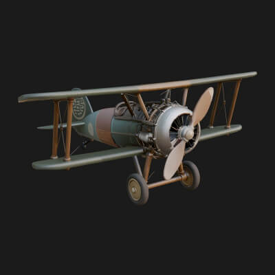 Vintage Biplane Model Design 28 3D Print Model