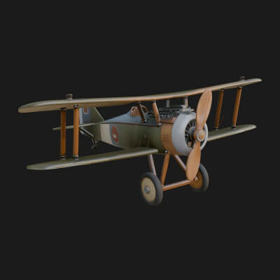 Vintage Biplane Model Design 31 3D Print Model