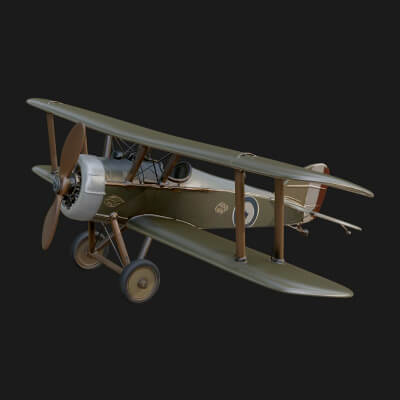 Vintage Biplane Model Design 32 3D Print Model
