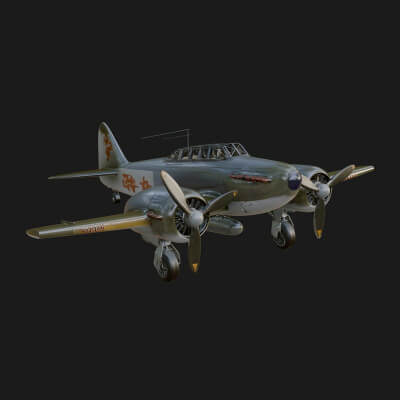 Vintage Bomber Plane Model Design 17 3D Print Model