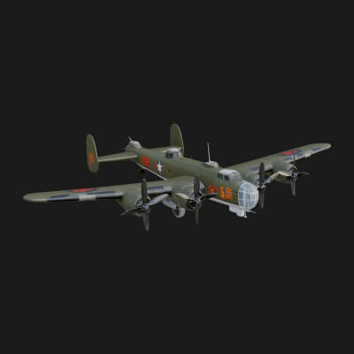 Vintage Bomber Plane Model Design 3 3D Print Model