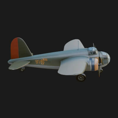 Vintage Bomber Plane Model Design 7 3D Print Model