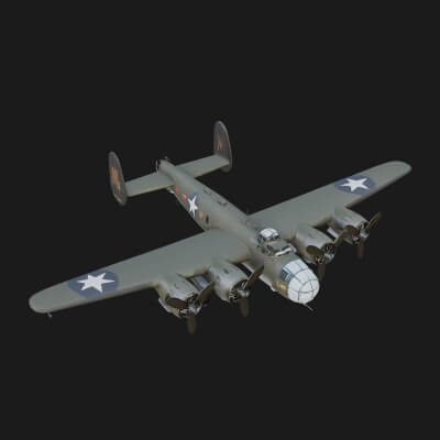 Vintage Bomber Plane Model Design 8 3D Print Model