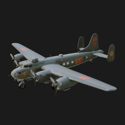 Vintage Bomber Plane Model Design 9 3D Print Model