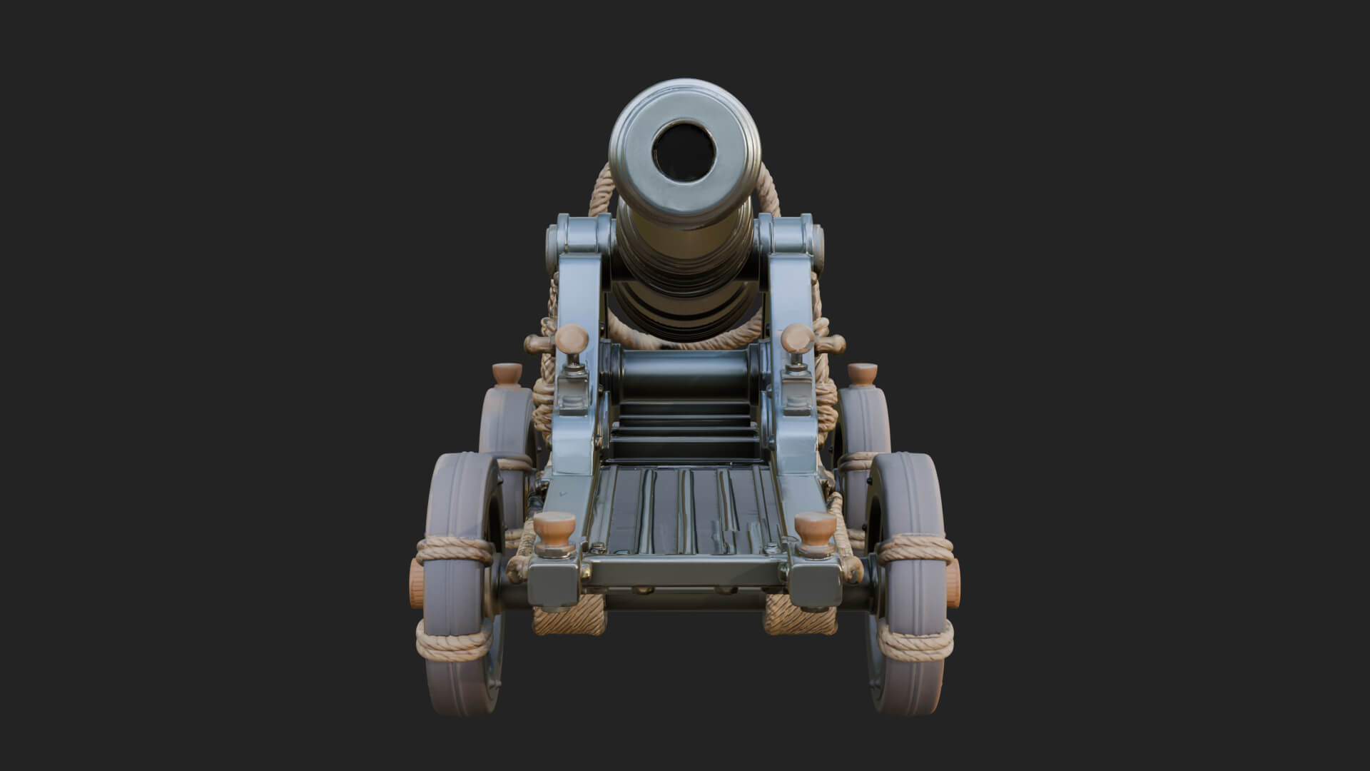 Vintage Field Cannon Model Design 1 3D Print Model 3D Model