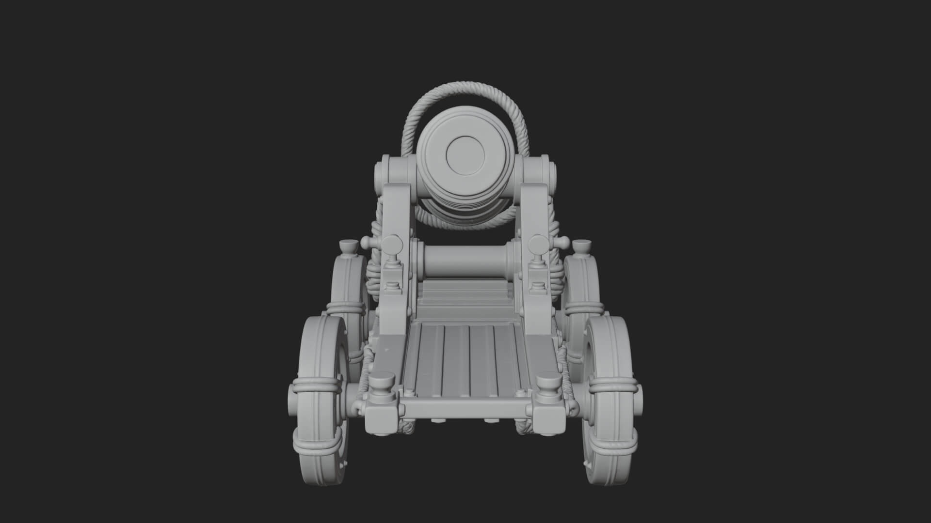 Vintage Field Cannon Model Design 1 3D Print Model 3D Model