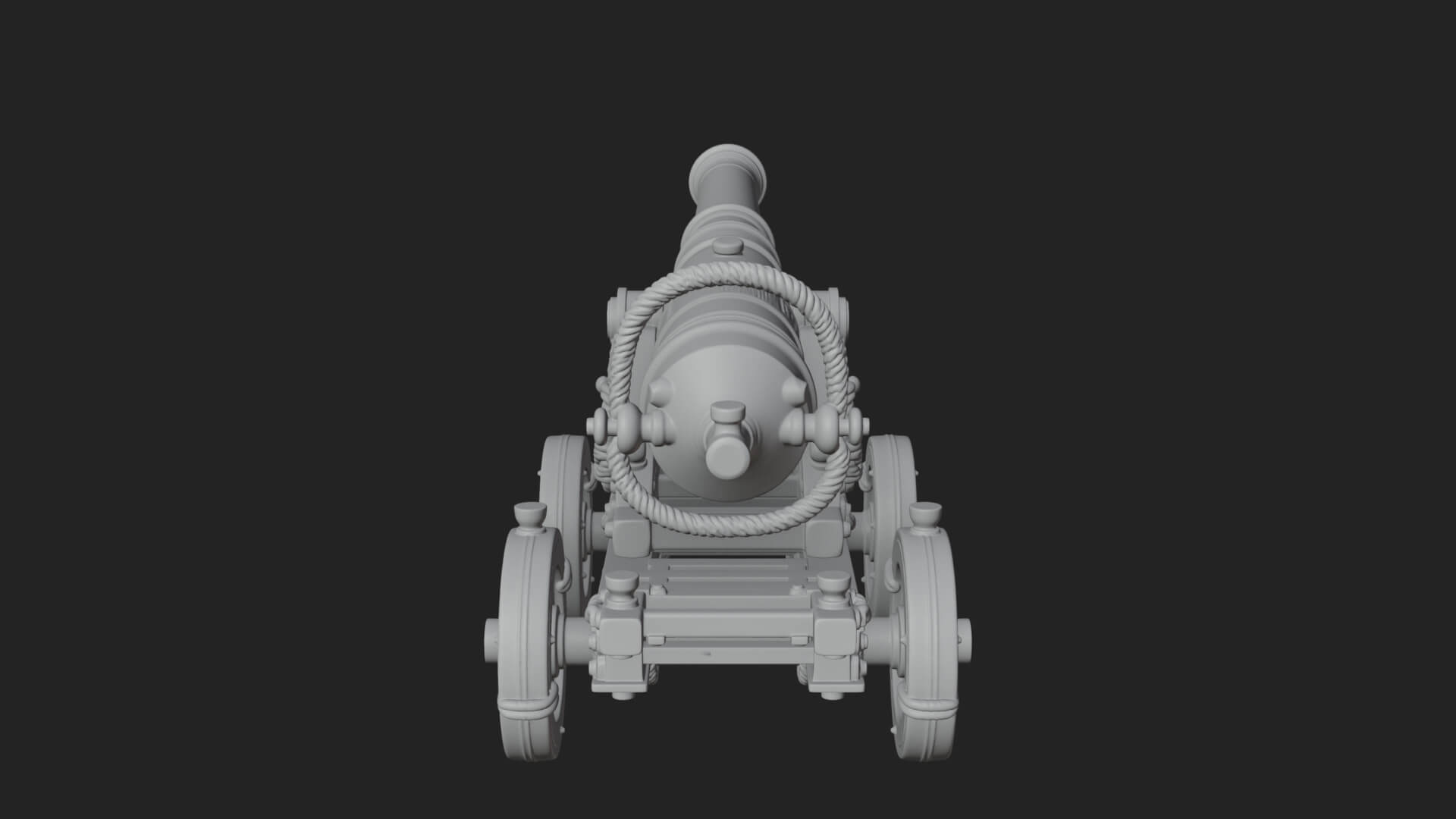 Vintage Field Cannon Model Design 1 3D Print Model 3D Model