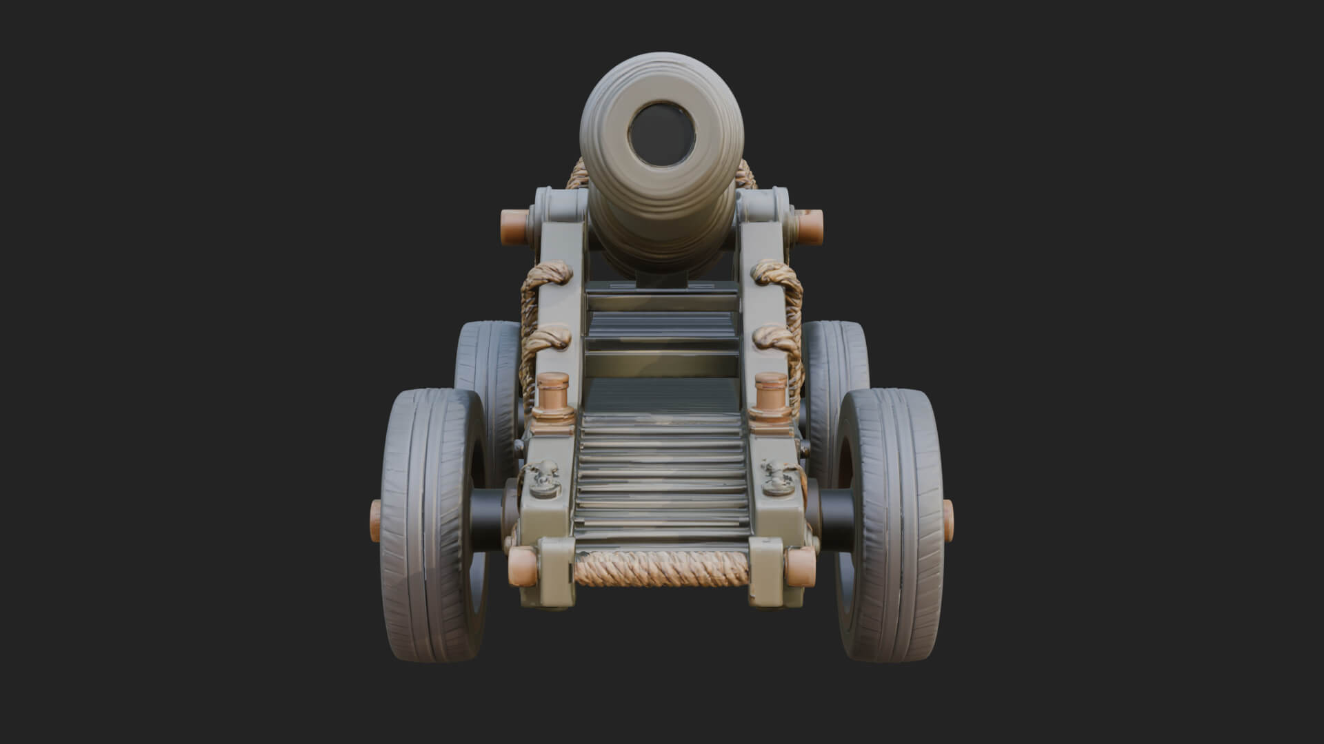 Vintage Field Cannon Model Design 2 3D Print Model 3D Model