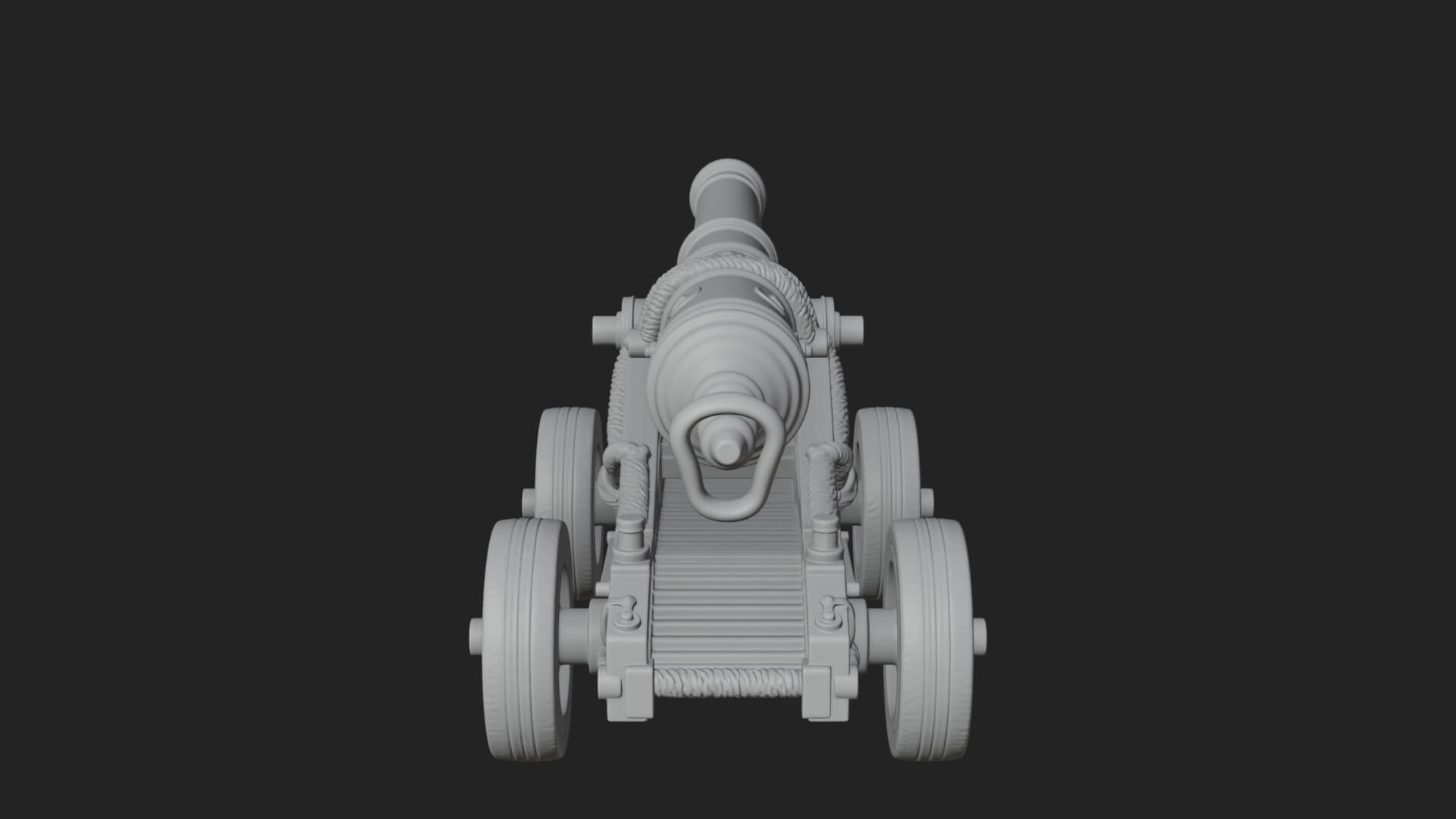Vintage Field Cannon Model Design 2 3D Print Model 3D Model