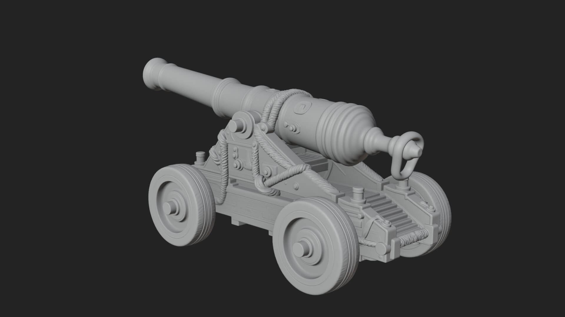 Vintage Field Cannon Model Design 2 3D Print Model 3D Model
