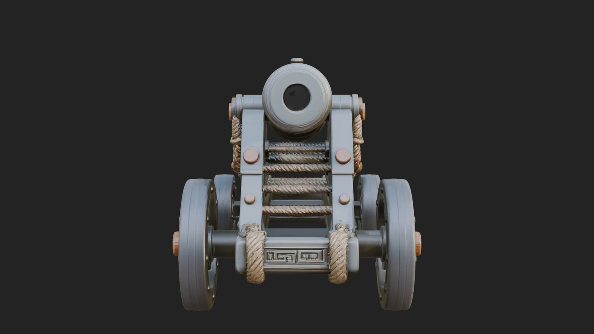 Vintage Field Cannon Model Design 3 3D Print Model 3D Model