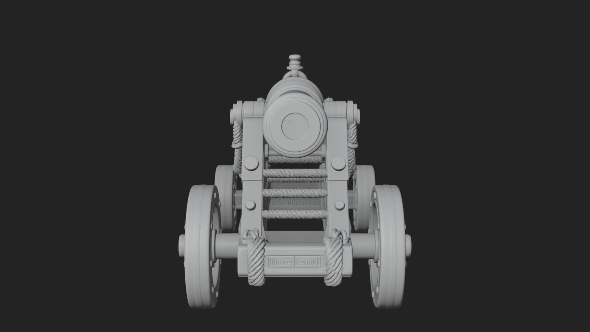 Vintage Field Cannon Model Design 3 3D Print Model 3D Model