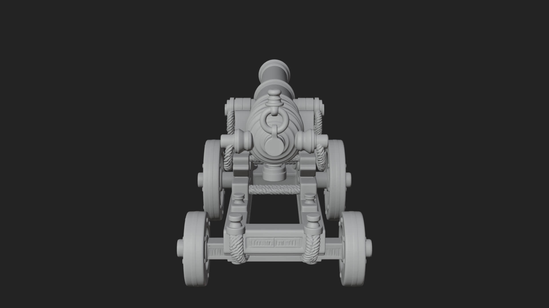 Vintage Field Cannon Model Design 3 3D Print Model 3D Model