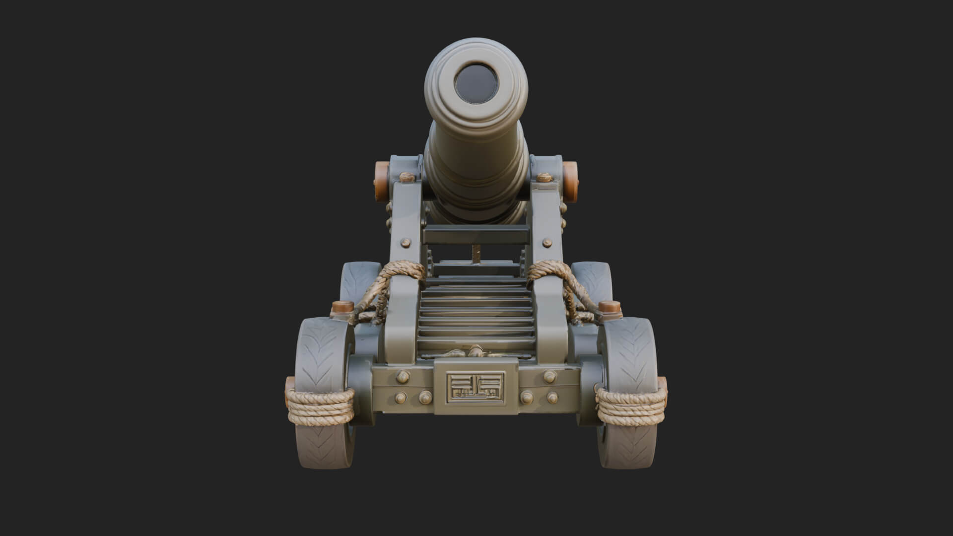 Vintage Field Cannon Model Design 4 3D Print Model 3D Model
