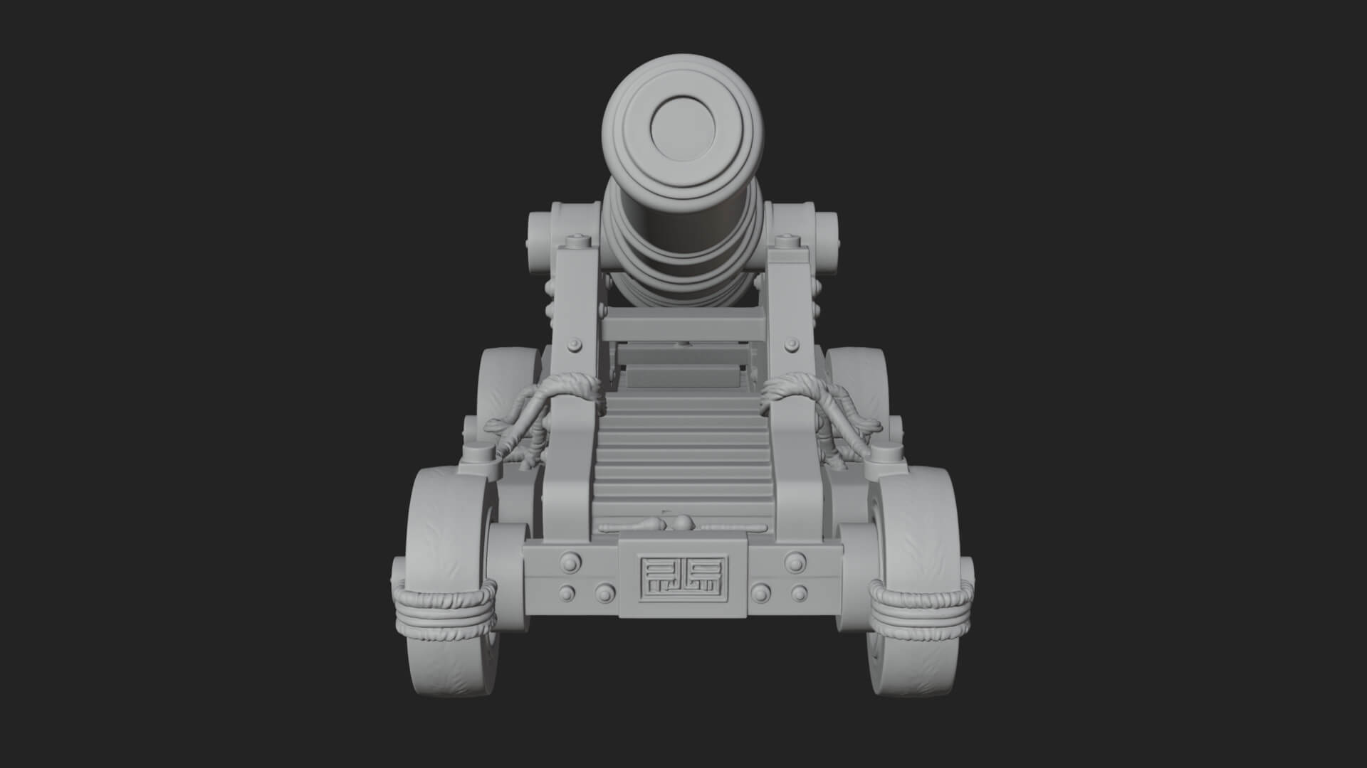 Vintage Field Cannon Model Design 4 3D Print Model 3D Model