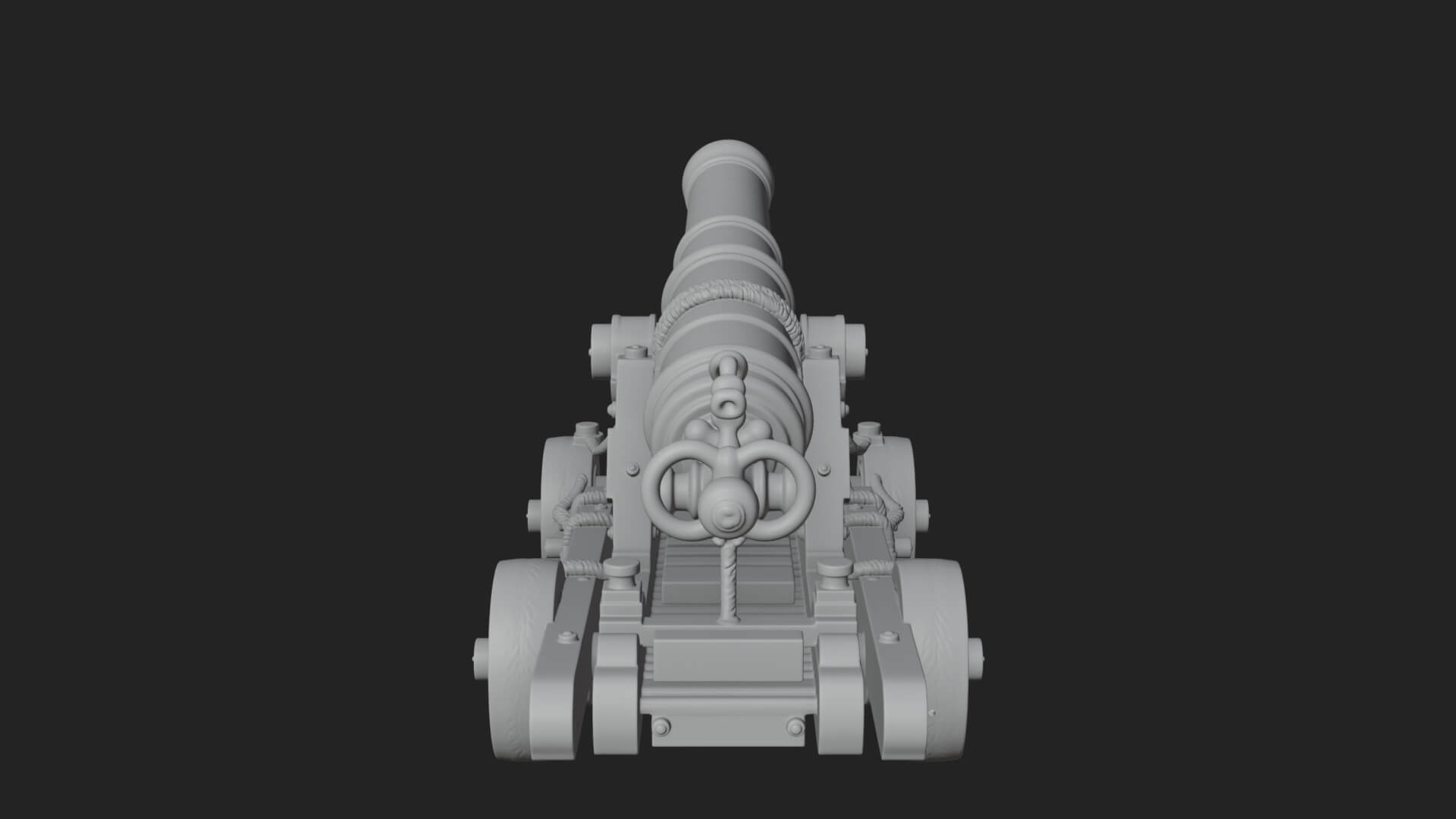 Vintage Field Cannon Model Design 4 3D Print Model 3D Model