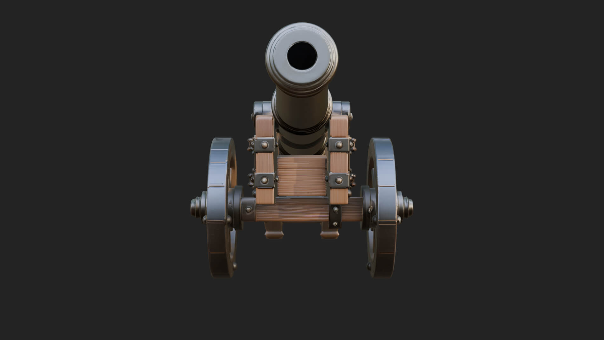 Vintage Field Cannon Model Design 5 3D Print Model 3D Model
