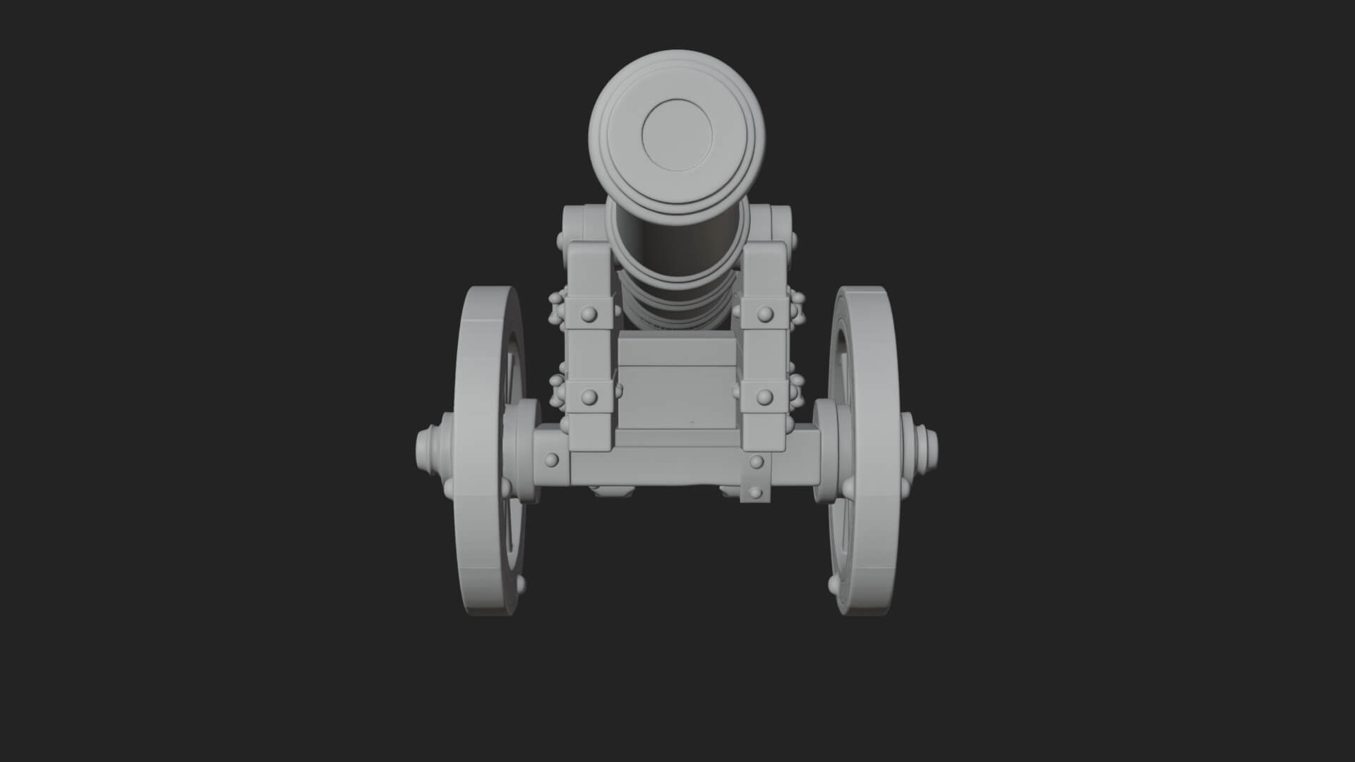 Vintage Field Cannon Model Design 5 3D Print Model 3D Model